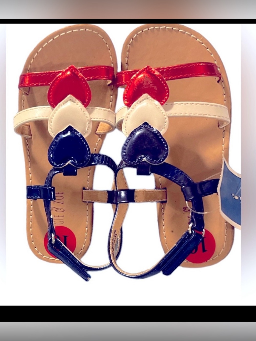 Maggie & Zoe Toddler Metallic Heart Sandals